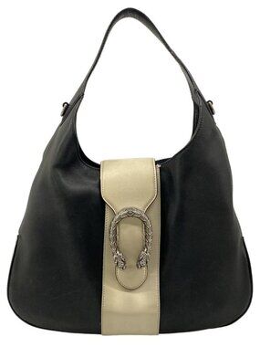 Gucci Shoulder Bag Dionysus Hobo Black Ivory Leather X